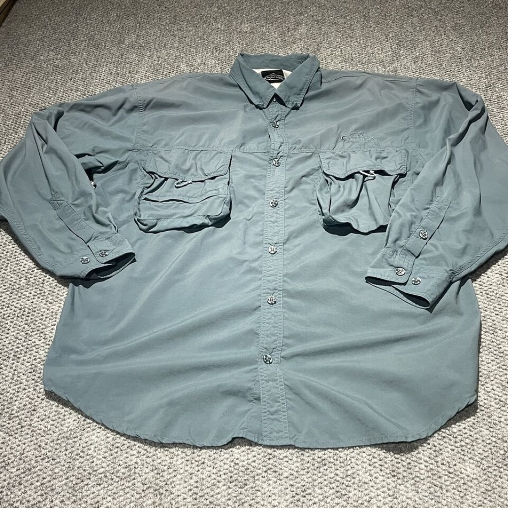 Team RealTree Mens Vented Long Roll Tab Sleeve Fishing Shirt No Sz Tag / L - XLT